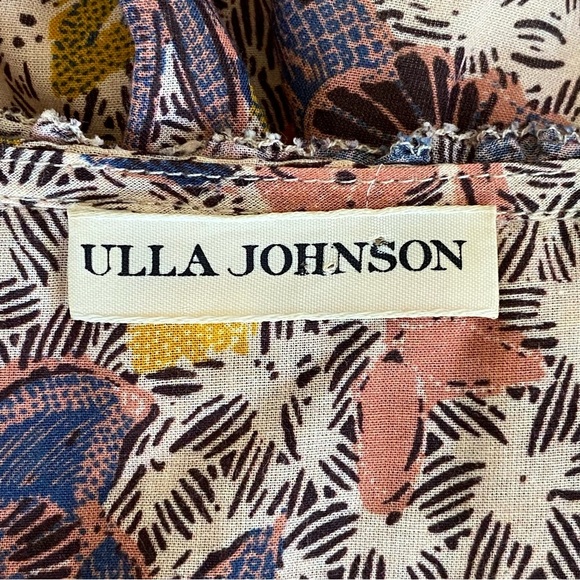 Ulla Johnson Ruffled Tiered Floral Mini Dress Size 4 Boho Prairie Cottage Core - Picture 5 of 8